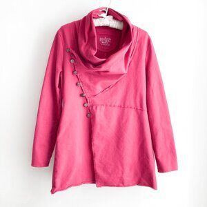 Neon Buddha Stretch Cotton Cowl Neck Jacket